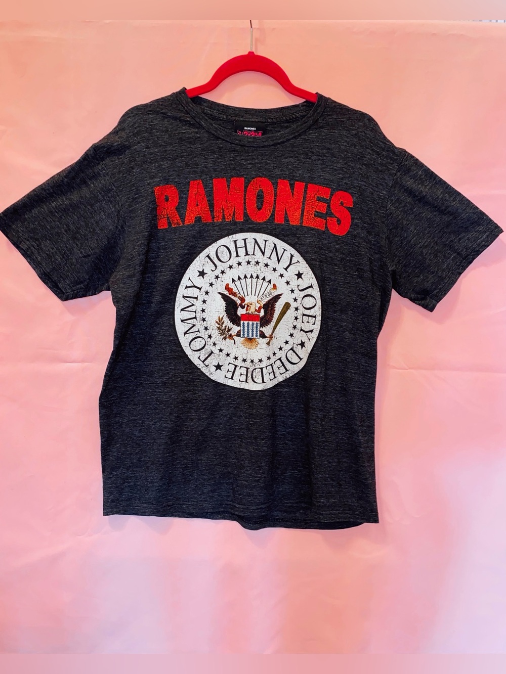 Ramones Band Tee Hot Topic Rocker Shortsleeve Red Dark Grey Music Red XL XXL